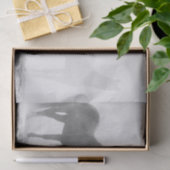 Papier Mousseline Chevaux Noirs Et Blancs À L'Écart (Cadeau)