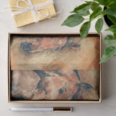 Papier Mousseline Chevaux Peinture d'aquarelle artistique (Cadeau)