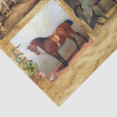 PAPIER MOUSSELINE CHEVAUX PEINTURES D'ART FIN PARCHEMENT, CHAUSSURES (Détail)