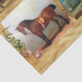 PAPIER MOUSSELINE CHEVAUX PEINTURES D'ART FIN PARCHEMENT, CHAUSSURES (Détail)