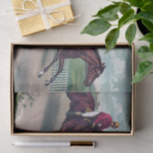 Papier Mousseline Chevaux Racing Peinture Découpage (Cadeau)