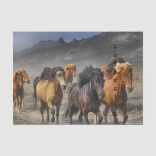 Papier Mousseline Chevaux sauvages