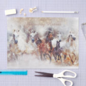 Papier Mousseline Chevaux sauvages "Chevaux de course" (Artisanat)