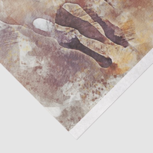 Papier Mousseline Chevaux sauvages Western Découpage Art (Détail)