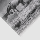 Papier Mousseline Chevaux Vintage Grunge Peinture Découpage (Détail)