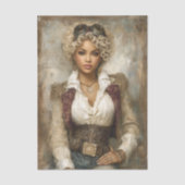 Papier Mousseline Cheveux bouclés Steampunk Femme, Corset EB2L Décou (Recto)