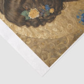 Papier Mousseline Cheveux curé élégant femme dans le style Klimt (Détail)