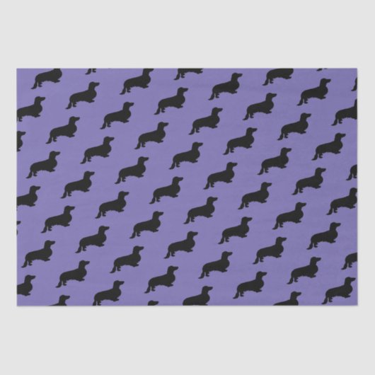 Papier Mousseline Cheveux longs Dachshund - Silhouette 1 (Recto)