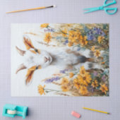 Papier Mousseline Chèvre de printemps Kid Jaune Fleurs sauvages Déco (Artisanat)