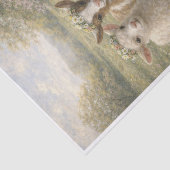 Papier Mousseline Chèvres de printemps  (Détail)