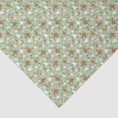 Papier Mousseline Chèvres en vert (Détail)
