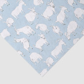Papier Mousseline Chèvres jouant - bleus layette (Détail)