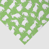 Papier Mousseline Chèvres jouant - vert (Détail)