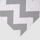Papier Mousseline Chevron audacieux gris avec le monogramme (Détail)