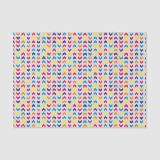 Papier Mousseline Chevron aztèque coloré (Recto)