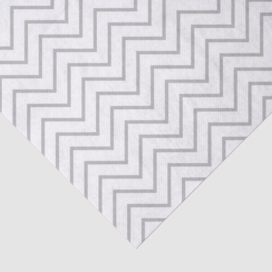 Papier Mousseline Chevron blanc gris (Détail)