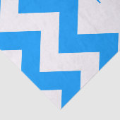 Papier Mousseline Chevron bleu clair avec monogramme (Détail)