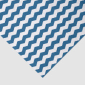 Papier Mousseline Chevron Bleu Et Blanc (Détail)