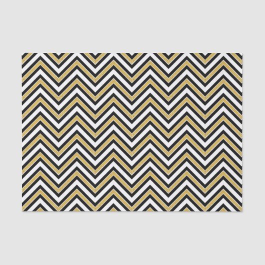 Papier Mousseline Chevron Doré  (Recto)