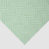 Papier Mousseline Chevron Line Tissue Paper - Green on White (Détail)