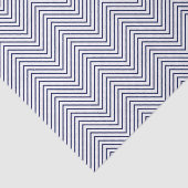 Papier Mousseline Chevron Line Tissue Paper - Navy Blue on White (Détail)