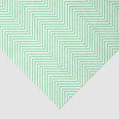 Papier Mousseline Chevron Line Tissue Paper - Vert clair sur blanc (Détail)