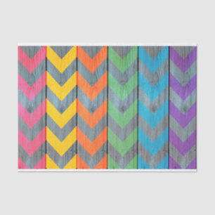 Papier Mousseline Chevron Motif On Wood Texture par Shirley Taylor