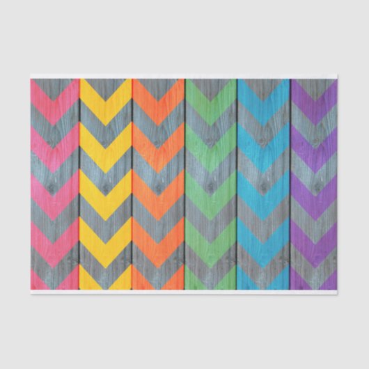 Papier Mousseline Chevron Motif On Wood Texture par Shirley Taylor (Recto)