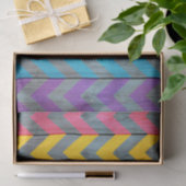 Papier Mousseline Chevron Motif On Wood Texture par Shirley Taylor (Cadeau)