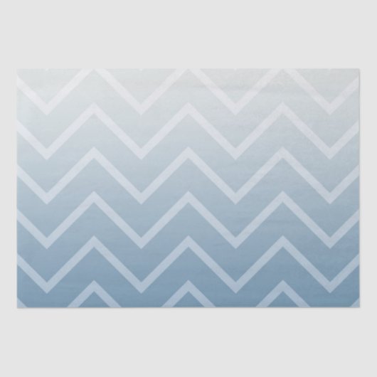 Papier Mousseline Chevron Ombre gris bleu blanc (Recto)