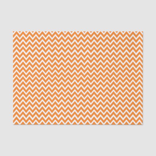 Papier Mousseline Chevron Orange (Recto)