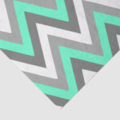 Papier Mousseline Chevron Pattern Grey White Mint Decoupage (Détail)