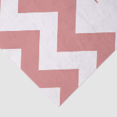 Papier Mousseline Chevron rose gras avec monogramme (Détail)