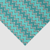 Papier Mousseline Chevron turquoise et Brown (Détail)