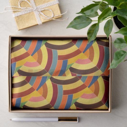 Papier Mousseline chevrons chics contemporains (Cadeau)