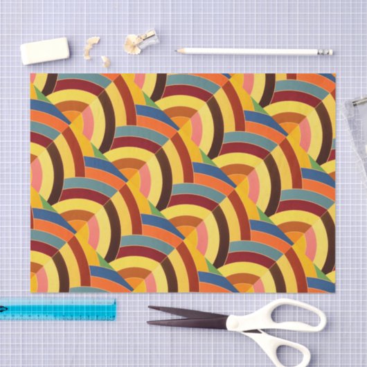 Papier Mousseline chevrons chics contemporains (Artisanat)