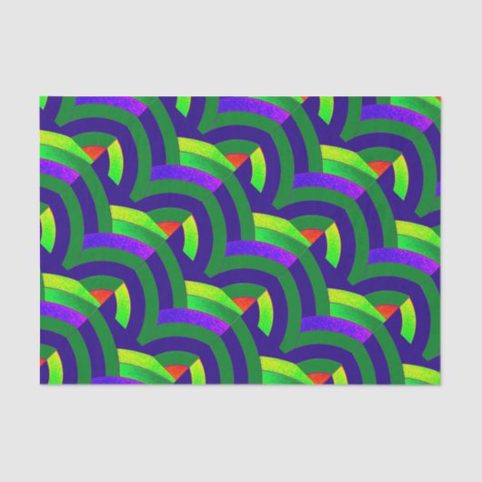 Papier Mousseline chevrons chics contemporains (Recto)