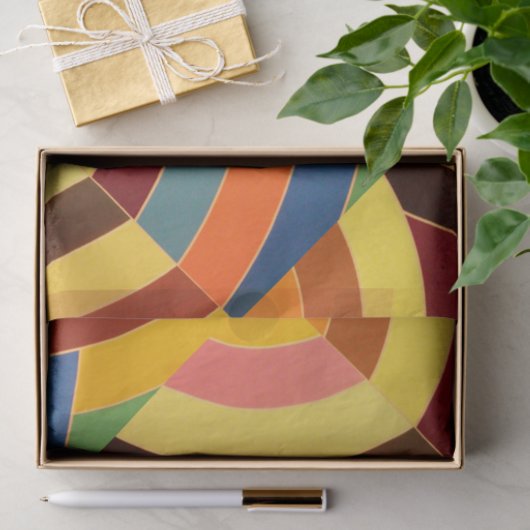 Papier Mousseline chevrons chics contemporains (Cadeau)