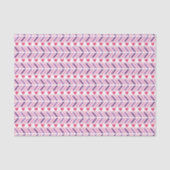 Papier Mousseline Chevrons et Coeurs Papier Tissu (Recto)
