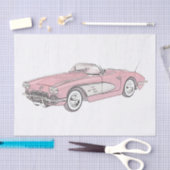 Papier Mousseline Chevy Corvette 1958 (Artisanat)