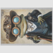 Papier Mousseline Chic Anthropomorphique Steampunk Frog R4H Découpag (Recto)