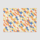 Papier Mousseline Chic Azure Blue Sunny Yellow Circles Art Motif (Recto)