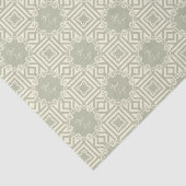 Papier Mousseline Chic Beige Sage Vert Tige Custom Business Logo (Détail)