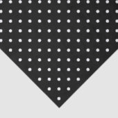 Papier Mousseline Chic Black & White Small Polka Dots (Détail)