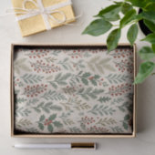 Papier Mousseline Chic Botanical Holly Berry Floral Pattern (Cadeau)