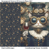 Papier Mousseline Chic Cat Queen Toasting, Red Wine AH7 Decoupage