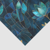 Papier Mousseline Chic chrysanthème turquoise (Détail)