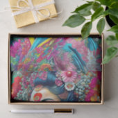 Papier Mousseline Chic coloré Geisha Découpage papier tissu (Cadeau)