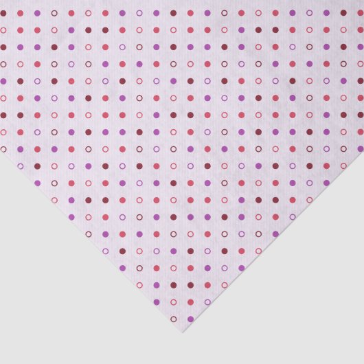 Papier Mousseline Chic corail violet pois motif (Détail)