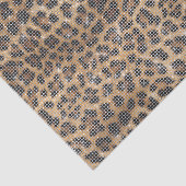 Papier Mousseline Chic Cream Brown Leopard Animal Print Sparkle (Détail)